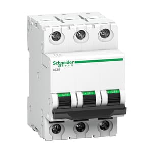 Schneider Electric 16 Amp AC Miniature Circuit Breakers - xC60 (3 Pole & D Curve), A9N3P16D