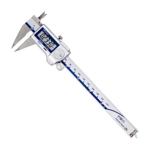 Mitutoyo 150 mm / 6 inch Fine Type Digital ABS Point Caliper with Thumb Roller, 573-721-20