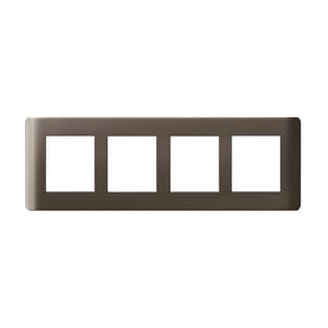 Schneider Electric Zencelo 8 M Grid & 8 Module Cover Frame Horizontal - Silver Bronze (Pack of 5 Pcs), IN8408HC(SZ)