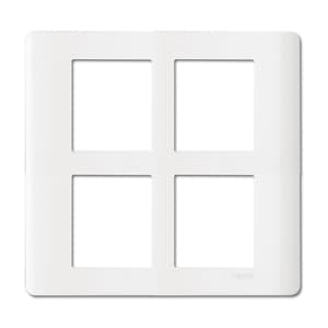 Schneider Electric Zencelo 8 M Grid & 8 Module Cover Frame Square - White (Pack of 5 Pcs), IN8408SC