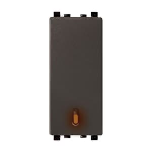 Schneider Electric Zencelo 6 Amp 1 Way Switch With Neon - Dark Grey (Pack of 10 Pcs), IN8481(BZ)