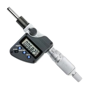Mitutoyo 1 inch / 25.4 mm Digital Carbide Tip Spindle Micrometer Head without Clamp Nut (IP65), 350-381-30
