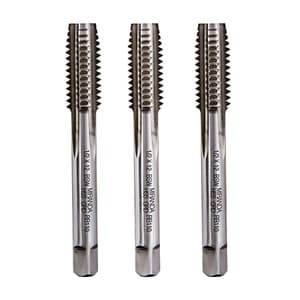 Miranda BSW Thread 3/4 Inch Straight Flute HSS Hand Taps (Set of 3 Pcs)