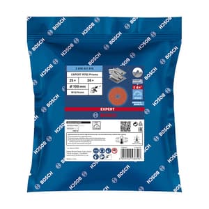 Bosch 100 mm / 120 Grit EXPERT R782 Prisma Fibre Disc For Small Angle Grinders (Pack of 25 Pcs), 2 608 621 819