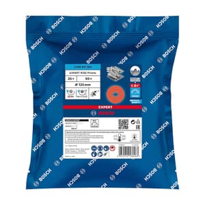 Bosch 125 mm / 120 Grit EXPERT R782 Prisma Ceramic X-LOCK Fibre Disc (Pack of 25 Pcs), 2 608 621 827