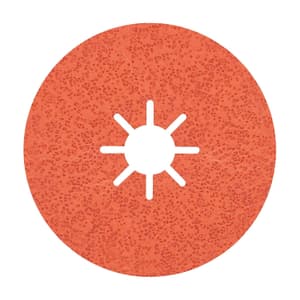 Bosch 180 mm / 120 Grit EXPERT R782 Prisma Ceramic Fibre Disc For Large Angle Grinders with Locking Nut (Pack of 25 Pcs), 2 608 621 831