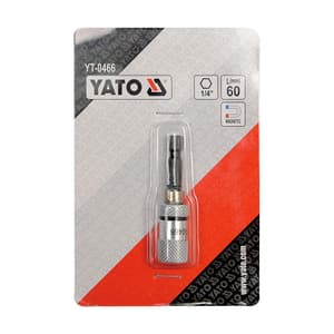 Yato 60 mm, 1/4 Inch Screwdriver Bit Holder Magnetic Sleeve, YT-0466