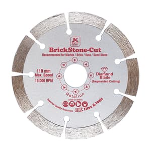 JK Segmented 5 inch / 125 mm Diamond Cutting Blades (Brickstone Cut), SD9060247
