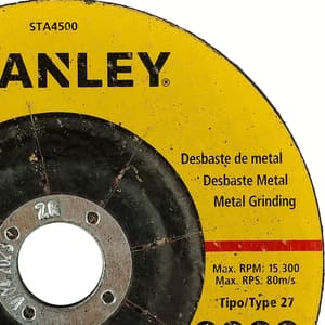 Stanley 100 x 6 x 16 mm Metal Grinding Wheel, STA4500-IN
