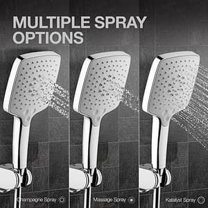 Kohler Rain Duet Square Hand Shower Without Hose In Polished Chrome Finish, K-97009IN-CP