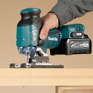 Makita 40Vmax XGT BL 26 mm (1") Cordless Barrel Handle Jig Saw with Rapid Charger & 2 Pcs 2.5A.h Batteries, JV001GD201