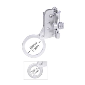 Karam 50 mm Dia. Openable Stainless Steel Rope Grab Permanently Linked With Karabiner PN112, RG06 (50)(112)