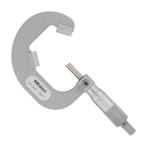 Mitutoyo 1.6 - 2.2 inch V-Anvil Micrometer with Carbide Tip (3 Flute), 114-114