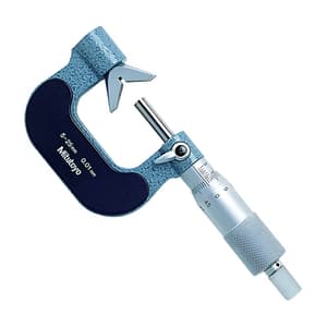 Mitutoyo 5 - 25 mm V-Anvil Micrometer with Carbide Tip (5 Flute), 114-121