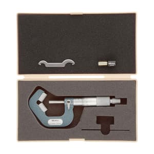 Mitutoyo 2.3 - 25 mm V-Anvil Micrometer with Carbide Tip (5 Flute), 114-137