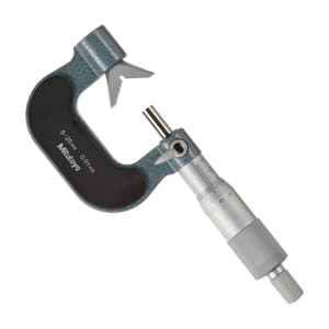 Mitutoyo 5 - 25 mm V-Anvil Micrometer with Carbide Tip (5 Flute), 114-165