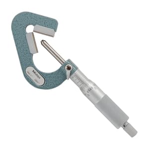 Mitutoyo 0.09 - 1 inch V-Anvil Micrometer with Carbide Tip (3 Flute), 114-202