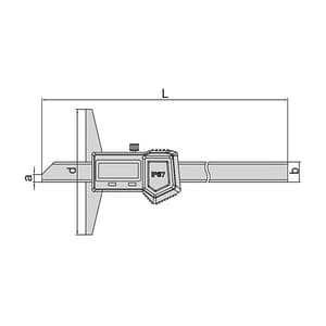 Insize 150 mm / 6 inch Digital Depth Gauge Waterproof IP67, 1149-150