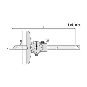 Insize 150 mm / 6 inch Dial Depth Gauge, 1340-150