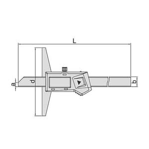 Insize 1000 mm / 40 inch Digital Depth Gauge with Data Interface (Standard Type), 1141-10001A