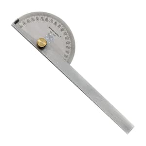 Kristeel 180° Protractor (D Head) - Chrome Finish, 1501-CF