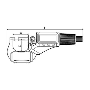 Ozar 75 - 100 mm Digital Outside Micrometer, AMO-9334