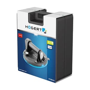 Hogert 200 mm Cordless Suction Cup with Pressure Gauge, HT3B340