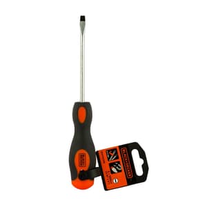 Black+Decker 100 mm (Blade Length) x 5 mm (Blade Dia) Flat Standard Screwdriver, BDHT62298