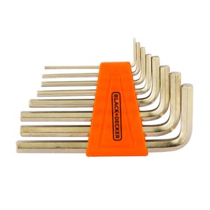 Black+Decker 8 Pcs Steel Hex Key Sets, BDHT81593