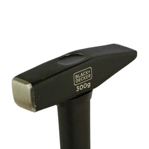Black+Decker 300 Gms Metal Fiberglass Handle Din Hammer, BDHT51394