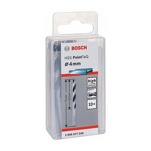 Bosch 4.00 mm HSS Metal Drill Bits PointTeQ Range (Pack of 10 Pcs), 2 608 577 208