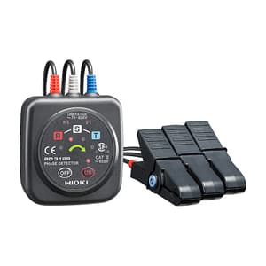 Hioki 70V - 600V Phase Detector With Easy-to-Read Arrow & Non-Metallic Contact Clips, PD3129