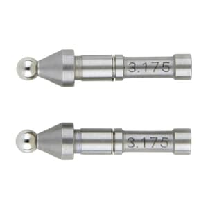 Mitutoyo 3.175 mm Dia. Interchangeable Ball Anvil-spindle Tip for Gear Tooth Micrometers, 124-808