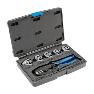 Hogert 8.5 inch / 220 mm 6 Pcs Interchangeable Crimping Plier Set, HT1P176