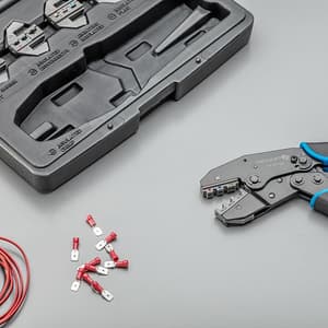 Hogert 8.5 inch / 220 mm 6 Pcs Interchangeable Crimping Plier Set, HT1P176