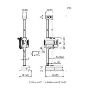 Mitutoyo 600 mm Double Column Digital Height Gauge, 192-614-10