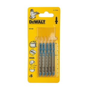 Dewalt 76 x 50 mm High Speed Steel Jigsaw Blades For Metal (T118A) (Pack of 5 Pcs), DT2160-QZ