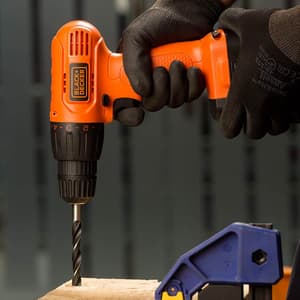 Black+Decker 9.6V 10mm Ni-Cd Cordless Keyless Chuck Drill Machine Driver Kit (Pack of 50 Pcs) Accessories Included, CD961K50-IN