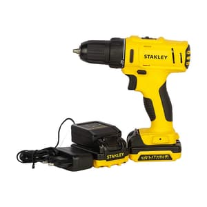 Stanley 12V / 1.5 Ah / 10mm Li-Ion Cordless Compact Drill Driver With 2 Batteries & Charger, SCD121S2K