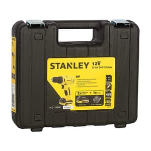 Stanley 12V / 1.5 Ah / 10mm Li-Ion Cordless Compact Drill Driver With 2 Batteries & Charger, SCD121S2K