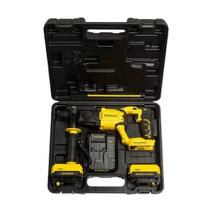 Stanley 22mm / 18V / 4.0Ah 2Kg SDS Plus & Cordless Rotary Hammer With Brushless Motor (2 Batteries & Charger Included), SBR20M2K