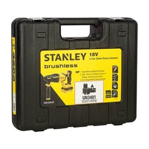 Stanley 22mm / 18V / 4.0Ah 2Kg SDS Plus & Cordless Rotary Hammer With Brushless Motor (2 Batteries & Charger Included), SBR20M2K