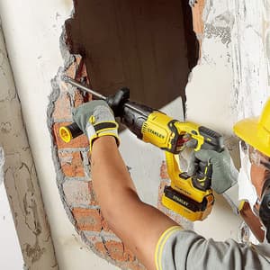 Stanley 22mm / 18V / 4.0Ah 2Kg SDS Plus & Cordless Rotary Hammer With Brushless Motor (2 Batteries & Charger Included), SBR20M2K