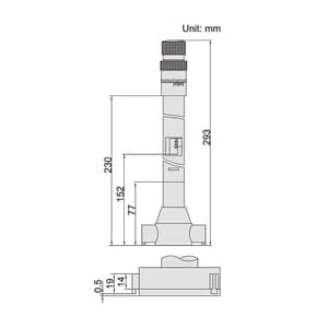 Insize 50 - 70 mm Wide Rage Three Points Internal Micrometer, 3228-70