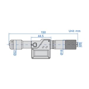 Insize 150 - 1000 mm Digital Tubular Inside Micrometer with Extension Rods, 3521-1000