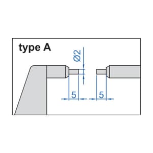 Insize 0 - 25 mm Digital Spline Micrometer (Type A), 3533-25A