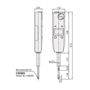 Mitutoyo 25.4 mm / 1 inch ABSOLUTE Digital Indicator - ID-U Series (ANSI/AGD Type), 575-123