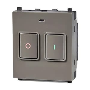 Schneider Electric Zencelo 25 Amp Motor Starter 2 Module Switch (Pack of 10 Pcs), IN8425MS(BZ)