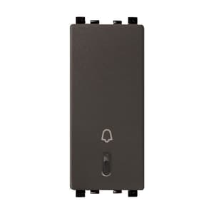 Schneider Electric Zencelo 6 Amp Bell Push Switch - Dark Grey (Pack of 10 Pcs), IN8405(BZ)