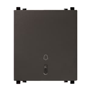 Schneider Electric Zencelo 6 Amp 2 Module Bell Push Switch - Dark Grey (Pack of 10 Pcs), IN8425(BZ)